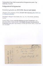 Deutsche Feldpost 2. WK Kriegsmarine Brief MPA Hamburg FP M 51407