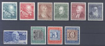 Bund, ** Posten besserer Werte und Sätze aus 1949-53