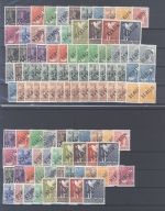 Berlin, umfangreicher Posten Aufdruckwerte auf 5 Steckkarten