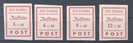 Dt. Lokalpost Strausberg Michel Nummer 34-37 als Probedrucke (?), gp.