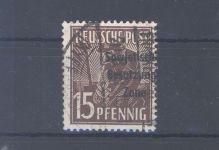 SBZ Michel Nummer 187b, 15 Pfg, Freimarke 1948 gestempelt, gp. BPP