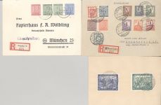 SBZ, gestempelter Posten mit auch vier Belegen