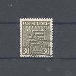 SBZ Michel Nummer 135 Xa, 30 Pfg. Freimarke 1945 gestempelt, gp. BPP