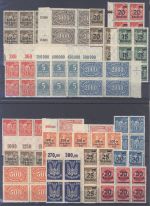 Dt. Reich, ** Posten aus 1922-23 auf 7 Steckkarten