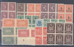 Dt. Reich, ** Posten aus 1922-23 auf 7 Steckkarten