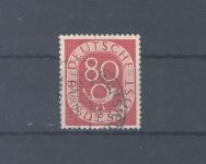 Bund Michel Nummer 137 I, 80 Pfg. Posthorn 1951 gestempelt, gp. BPP