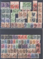 SBZ, enormer Posten Handstempelüberdrucke auf 7 Steckkarten