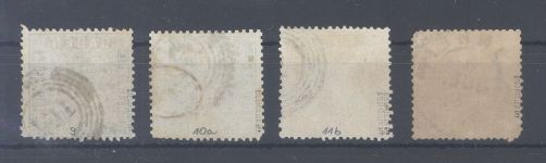 Baden Michel Nummer 9-12, Freimarken 1860 gestempelt, geprüft BPP