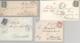 Sachsen, 6 Briefe mit auch Stadtpost als Posten