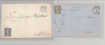 Sachsen, 6 Briefe mit auch Stadtpost als Posten