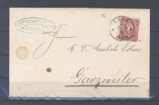 Dt. Reich, Brief mit Mi.Nr. 33aa, 10 Pfge. Adler-Krone 185-79 EF gp. BPP