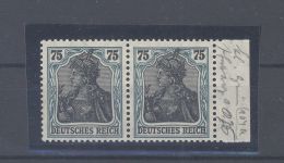 Dt. Reich Michel Nummer 104d, 75 Pfg. 1917 ** Randpaar, FA BPP