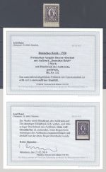 Dt. Reich Michel Nr. 132 B, 2 Mark Aufdruckbesonderheit **, Befund BPP