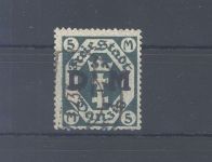 Danzig Dienst Michel Nummer 24 Y, 5 Mark 1922 gestempelt, gp. BPP