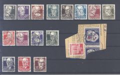DDR, gestempelter Posten aus 1949-54 mit Marx Blockpaaren
