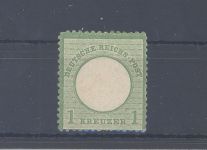 Dt. Reich Michel Nummer 7, 1 Kreuzer kleines Brustschild ungebraucht *
