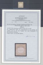 Dt. Reich Michel Nr. 11, 18 Kreuzer kl. Brustschild ungebraucht *, FA BPP