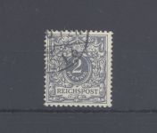 Dt. Reich Mi.Nr. 52 I, 2 Pfg. Freimarke 1889 gestempelt, geprüft BPP