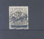 Danzig Michel Nummer 32, 2 Pfg. Innendienst gestempelt, geprüft Infla