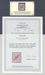 Dt. Kolonien Karolinen Michel Nr. 6 I, 50 Pfg Freimarke 1900 **, FA BPP