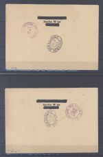 Berlin Michel Nummer 1-20, Schwarzaufdruck auf Briefen in die USA