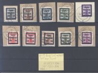 Dt. Lokalpost Glauchau Michel Nummer 20-29 auf Briefstücken, geprüft