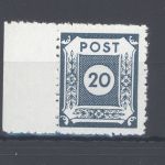 SBZ Mi.Nr. 48 F c, 20 Pfg. Freimarke mit Klotzsche Zähnung **, gp. BPP