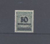 Dt. Reich Michel Nummer 336 A Wb, 10 Mrd. Freimarke 1923 **, FA BPP