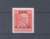 Dt. Reich Mi.Nr. 408 I, 15 Pfg. IAA 1927 mit Plattenfehler I ungebraucht *