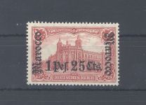 Deutsche Post Marokko Michel Nummer 43, 1 Mark Freimarke 1906 **