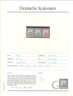 Dt. Kolonien Togo, */** Posten auf Abo Blättchen