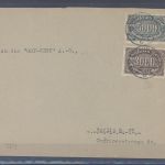 Dt. Reich, Brief mit Michel 254d, 5000 Mark Farbe d als MiF, geprüft Infla