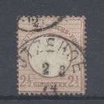 Dt. Reich Michel Nummer 21b, 2 1-2 Gr. Brustschild gestempelt, gp. BPP