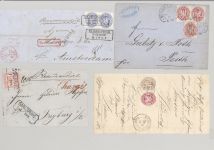 Altdeutschland, 6 verschiedene Brief Vorderseiten als Posten