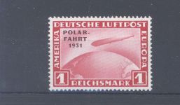 Dt. Reich Michel Nummer 456, 1 RM Polarfahrt 1931 ungebraucht *