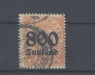 Dt. Reich Dienst Mi.Nr. 95y, 800 Td. Dienst 1923 gestempelt geprüft BPP