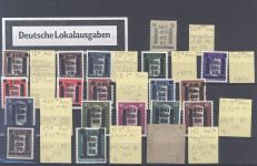 Dt. Lokalpost Glauchau, */**/gestempelter Posten auf Steckkarte