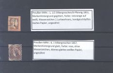 Preußen, gestempelter Posten mit besseren Werten auf 3 Steckkarten