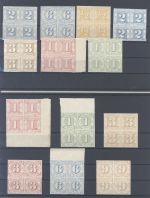 Thurn & Taxis, umfangreicher ** Posten Viererblöcke auf 4 Steckkarten