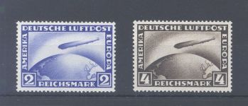 Dt. Reich Michel Nummer 423-24, Zeppelin 1928 **
