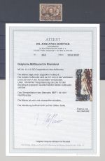 Dt. Abstimmung Militärpost Belgien Mi.Nr. 14 A II DD gestempelt FA BPP