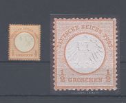 Dt. Reich Michel Nummer 14, 1-2 Groschen Brustschild ungebraucht *