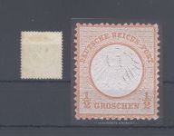 Dt. Reich Michel Nummer 14, 1-2 Groschen Brustschild ungebraucht *