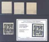 Dt. Reich Michel Nummer 134-36, 138 II gestempelt, geprüft Befund BPP