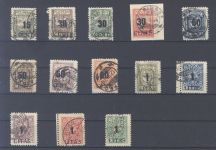 Memel Michel Nummer 193-205 aus Lit. Besetzung 1923 gestempelt