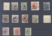 Memel Michel Nummer 193-205 aus Lit. Besetzung 1923 gestempelt