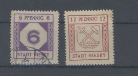 Dt. Lokalpost Niesky Michel Nummer 1-2, Freimarken 1945 **/gestempelt