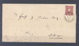 Dt. Reich, Brief mit Mi.Nr. 33aa, 10 Pfge. Adler - Krone EF, geprüft BPP