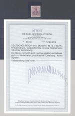 Dt. Reich Michel Nummer 92 I, 60 Pfg. Germania 1905-13 **, FA BPP