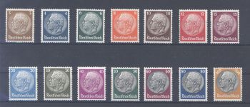 Dt. Reich Michel Nummer 482-95 Hindenburg 1933 **, geprüft BPP